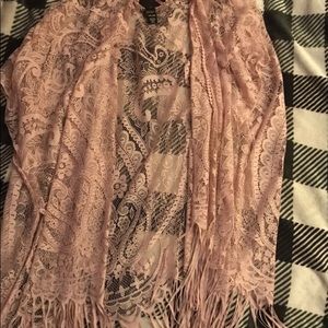 Pink Lace Cardigan